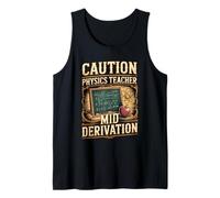 Caution Physics Teacher Mid Derivation Tank Top