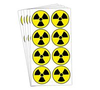 Caution Radiation Hazard Warning Label 2 Inch Danger Safety Warning Sign,240 Pcs Per Pack
