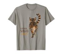 Caution Sassy Cat Attitude Served Daily Funny Tabby Feline T-Shirt