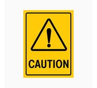 CAUTION Sign, 12x8 Metal Tin Sign, general hazard caution for industrial and public environments.