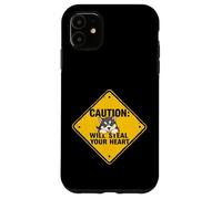 Caution Sign Alaskan Malamute Dog Funny Gift Malamute Puppy Case for iPhone 11