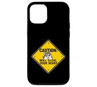 Caution Sign Alaskan Malamute Dog Funny Gift Malamute Puppy Case for iPhone 12/12 Pro