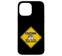 Caution Sign Alaskan Malamute Dog Funny Gift Malamute Puppy Case for iPhone 13 Pro Max