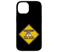 Caution Sign Alaskan Malamute Dog Funny Gift Malamute Puppy Case for iPhone 14