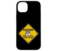 Caution Sign Alaskan Malamute Dog Funny Gift Malamute Puppy Case for iPhone 14 Plus