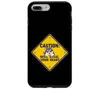 Caution Sign Alaskan Malamute Dog Funny Gift Malamute Puppy Case for iPhone 7 Plus/8 Plus