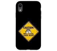 Caution Sign Alaskan Malamute Dog Funny Gift Malamute Puppy Case for iPhone XR