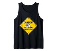 Caution Sign Alaskan Malamute Dog Funny Gift Malamute Puppy Tank Top
