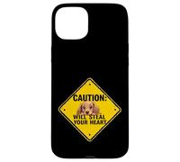 Caution Sign Dachshund Dog Funny Gift Wiener Puppy Case for iPhone 15 Plus