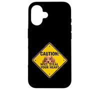 Caution Sign Dachshund Dog Funny Gift Wiener Puppy Case for iPhone 16