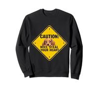 Caution Sign Dachshund Dog Funny Gift Wiener Puppy Sweatshirt