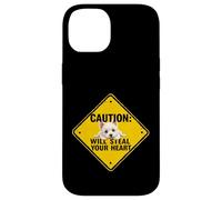 Caution Sign Highland White Terrier Funny Gift Westie Puppy Case for iPhone 14