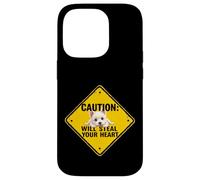 Caution Sign Highland White Terrier Funny Gift Westie Puppy Case for iPhone 14 Pro