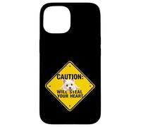 Caution Sign Highland White Terrier Funny Gift Westie Puppy Case for iPhone 15
