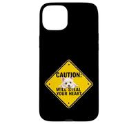Caution Sign Highland White Terrier Funny Gift Westie Puppy Case for iPhone 15 Plus