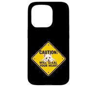 Caution Sign Highland White Terrier Funny Gift Westie Puppy Case for iPhone 15 Pro