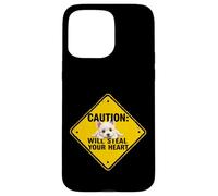 Caution Sign Highland White Terrier Funny Gift Westie Puppy Case for iPhone 15 Pro Max