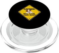 Caution Sign Jack Russell Dog Funny Gift Terrier Puppy PopSockets PopGrip for MagSafe