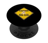 Caution Sign Labrador Dog Funny Gift Lab Puppy PopSockets Adhesive PopGrip