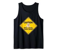 Caution Sign Labrador Dog Funny Gift Lab Puppy Tank Top