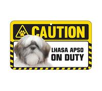 Caution Sign - Lhasa Apso