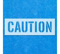 Caution Sign Stencil: Mylar Airbrush Wall Art Painting Crafts - 190 Micron| DIY-A1 Stencil - Design Size (195mm 780mm)