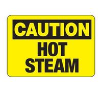 Caution Signs - Hot Steam Safety & Compliance Signs/OSHA & ANSI Compliant Safety Signs/Machine Warning Signs Metal Sign Tin Sign 8x12 Inch