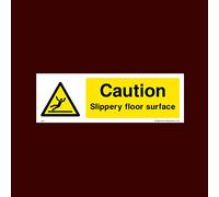 Caution Slippery Floor Surface Sticker/Self Adhesive Sign (WG16) - Men Working, Very Hot Water, Mind Head, Mind Step, Water, Hot, Vehicles, Fragile Roof