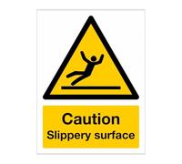 Caution Slippery surface sign - Warning 8x12 Metal Tin Sign Garage Man Cave Wall Decor
