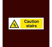 Caution Stairs Sticker/Self Adhesive Sign (WG36) - Men Working, Very Hot Water, Mind Head, Mind Step, Water, Hot, Vehicles, Fragile Roof