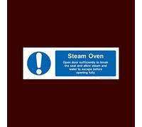 Caution Steam Oven Sticker/Self Adhesive Sign - Raw, Cooked, Preparation, Fish, Food, Wash Hands (FP62)