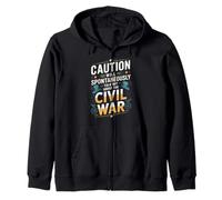 Caution: Talks About the Civil War Zip Hoodie