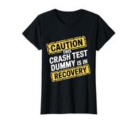 Caution This Crash Test Dummy is in Recovery - Value Graphic T-Shirt, Women, Black, S