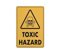 Caution Toxic Hazard Sign Safe Sign, Signs Outdoor, 12 X 8 In, Sign For Home, Business, Driveway Alert