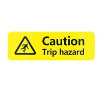 Caution Trip Hazard Sign,Metal Tin Sign Safety Informative Sign With Symbols Great For Home Office Business 4×16 Inch