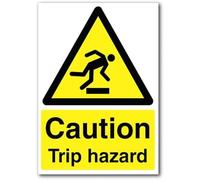 Caution Trip Hazard Sign Slips,Trips & Fall Signs Hazard Identification Signs Metal Tin Sign 8x12 Inch