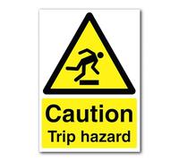 Caution trip hazard sign slips,trips & fall signs hazard identification signs metal tin sign For Home Bathroom Restaurants Kitchen Garden Cave Garage Office Bar Cafe 8×12 INCH