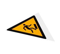 Caution Tripping Hazard Safety Floor Decal for Outdoor Factory Use