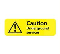 Caution Underground Services Permit To Dig Must Be Obtained Sign For House, Strong Self-Adhesive Signs For Home, 10 x 3 inchPremium Durable Acrylic Sign For Door/Wall/Window