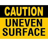 Caution Uneven Surface Hazard Watch Your Steps Aluminum Metal Road Sign 8X12 Inches