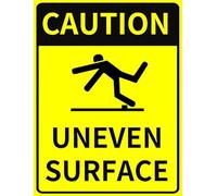 Caution - Uneven Surfaces, Watch Your Step Yard Sign with Stakes, Safety Signs for Path Road Street Garden Lawn, 30x40 CM Aluminum Plaque for Outdoor Rustproof Outdoor Use