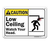 Caution Watch Your Step Low Ceiling Sign Metal Sign Wall Decor 8X12 Inch