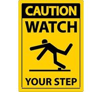 Caution Watch Your Step Warning Metal Sign Aluminum Signs for Outdoors Use Yard Farm Fence Home Wall Decor 8x12 inch