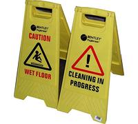 CAUTION WET FLOOR / CAUTION CLEANING IN PROGRESS / a-frame sign - Warning Sign