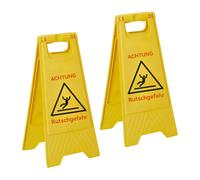 Caution Wet Floor Sign 2x Foldable Warning Signs