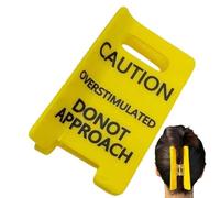 Caution Wet Floor Sign Hair Claw, Caution Overstimulated Sign Hair Clip, Cleaning In Progress Funny Hairstyling Clips, For Women Girls Students Party School College Daily Outings Masquerade