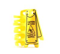 Caution Wet Floor Sign Hair Claw, Cleaning in Progress Hair Clips, Personalized Acetate Hair Claw for Women Yellow