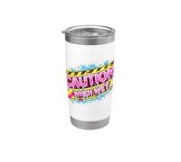 Caution When Wet Funny Flirty Statement Tee Pun Spicy Fun Stainless Steel Insulated Tumbler