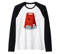 Caution You Might Fall in Love Funny Raglan Baseball Tee