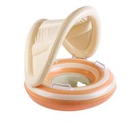 Cauvet Floor, Baby Swim Float with Adjustable Safety Seat, Toddler Bottom | Baby Float - Floating Pool Ring - Adjustable Float Trainer with Sunshade for Babies